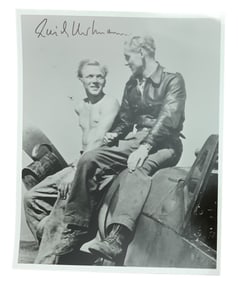 WWII German Luftwaffe Fighter Ace Pilot Erich Hartmann Signed Photo Knights Cross