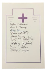 WWII Luftwaffe Pilots Signed (9) Book Plate Hermann Spate Schuck Petzschler, etc.