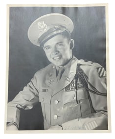 WWII Era Army Audie Murphy MOH Medal Of Honor Early Signed Photo