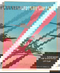 WWII Aircraft Recognition Fighters Grumman F6F Hellcat & Japanese Zeke 52 Poster