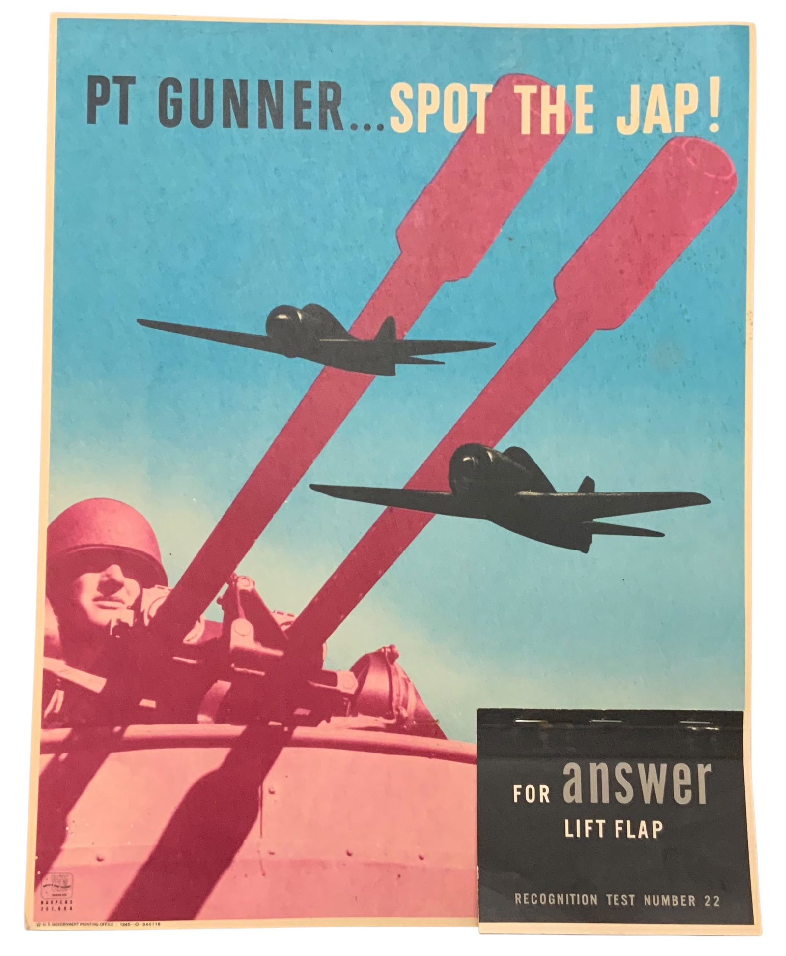 WWII Aircraft Recognition Fighters Grumman F6F Hellcat & Japanese Zeke 52 Poster: WWII 1945 Aircraft Recognition Poster PT Gunner…Spot The Jap! The poster features Fighters Grumman F6F Hellcat and Japanese Zeke 52 Poster. This was a Bureau of Naval Personal Training AIDS. NAVPERS
