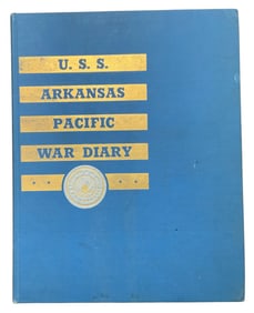 WWII 1944-1945 Navy USS Arkansas (BB-33) Pacific Deployment Cruise Book
