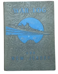 WWII 1943-1945 Navy USS New Jersey War Log Cruise Book