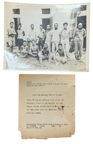 WWII 1942 US Marine Corps Japanese Prisoner Of War POW Associated Press Photo