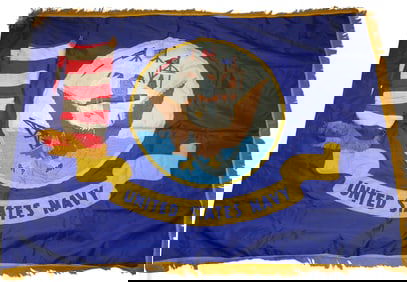 Vietnam War US Navy 1960 Dated Flag & 50 Star American Banner