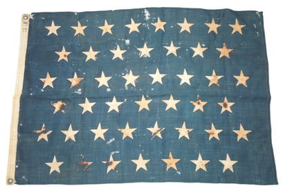 Spanish American War 45 Star US Navy Ship Union Jack Flag
