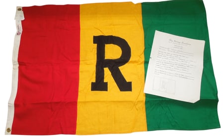 Vintage WWII Era Flag of Rwanda, Africa