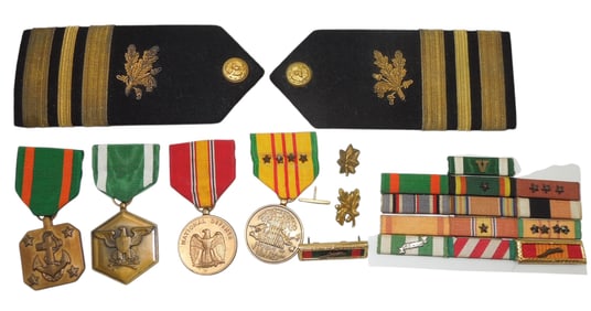 Vietnam War US Navy Supply Officer Medals & Ribbon Bars Group