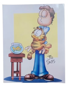 Jim Davis Cartoonist, Screenwriter & Producer Garfield Signed Photo