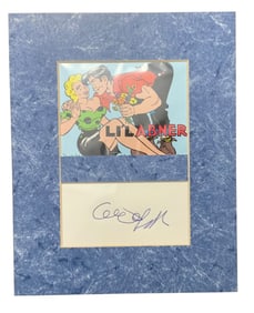 Al Capp Matted Signed Card & Print Li’l Abner