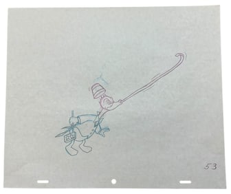 Disney Tongue Donald Duck Production Animation Color Pencil Drawing Carl Barks (?)
