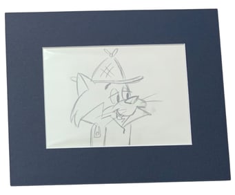 Mr. Jinks Hanna Barbera Original Matte Pencil Sketch Drawing