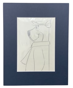 Yogi Bear Hanna Barbera Original Matte Pencil Sketch Drawing