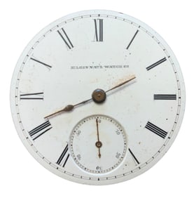 1884 Elgin National Watch Co. Pocket Watch Movement (1433324) & Dial Grade 6