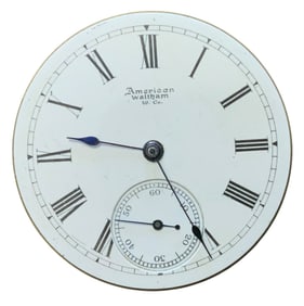 ca 1890-1891 American Waltham Pocket Watch Movement 4349344 & Dial Grade Royal