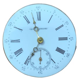 Mignon Watch Co. Pocket Watch Movement & Dial Swiss Made