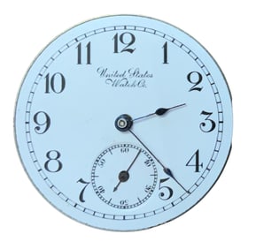 1906 United States Watch Co. N.Y. Pocket Watch Movement (827957) & Dial Grade 276