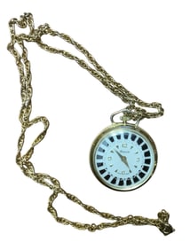 Genovit Bernard Schaffel The Jewelbox Swiss Made Pocket Watch & Chain
