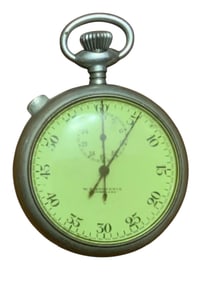 W.E. Huguenin A.E. Stauffer Pocket Stop Watch Swiss Made