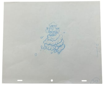 Disney Bubbles Donald Duck Production Animation Color Pencil Drawing Carl Barks (?)