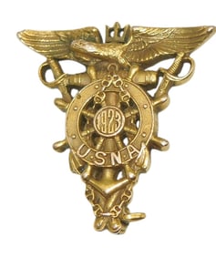 1923 US Naval Academy 14K Gold Named Pin to Naval Aviator