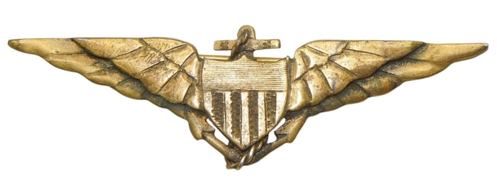 WWII China Burma India Theater Made Silver US Naval Aviator Wings