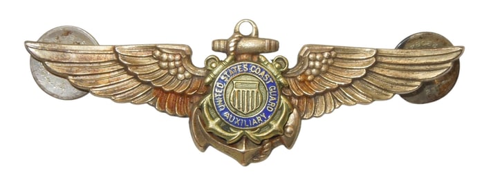 Post WWII US Coast Guard Auxiliary Aviator Pilot Wings