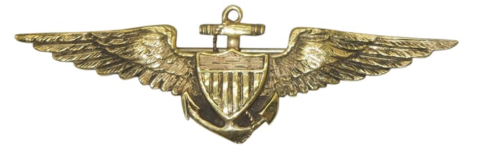 1930s US Naval Aviator Wings 10K Gold
