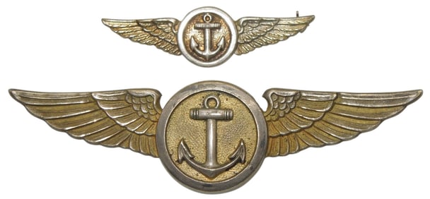Post WWII Lot (2)  US Navy Aircrew Wings