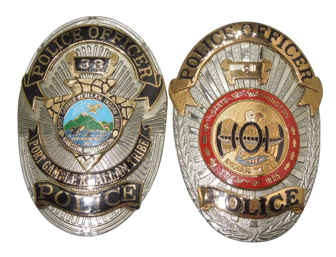 Vintage Washington State Indian Tribal Police Officer Badges Lot