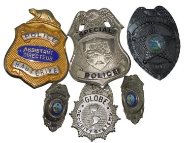 Vintage Police Badges Dade Florida SWAT Hauterive Lee County Florida