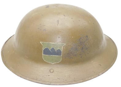 WWI US Army 80th Infantry Division Painted Doughboy Helmet