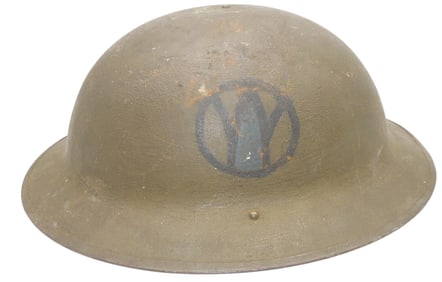 WWI US Army 89th Infantry Division Painted Doughboy Helmet