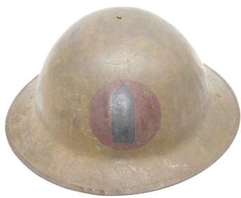 WWI US Army 302nd Field Artillery Painted Doughboy Helmet