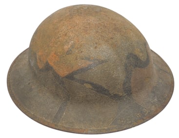 WWI US Army Camouflage Pattern Painted Doughboy Helmet