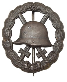 WWI Imperial German Army Black Cut Out Wound Badge Pin