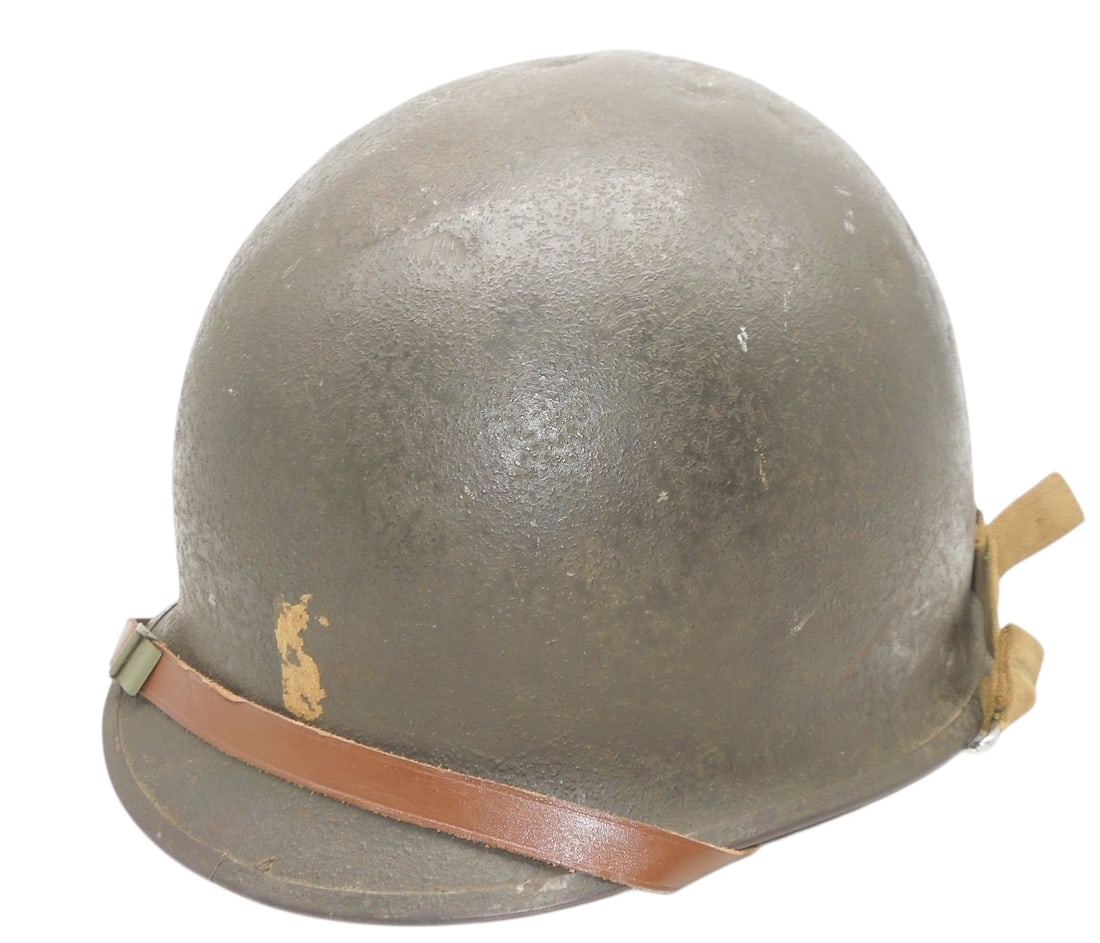 WWII US Army Named US Army Officer M-1 Helmet Battle of Okinawa: Original named Front seam swivel bale M-1 helmet and liner named to Lieutenant Raymond Brousseau of Tupper Lake, New York. Research showed that he was a member of the 637th Quartermaster Company, 6th 