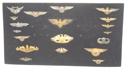 WWII US Navy Salesman Board of Wings Badges Sterling