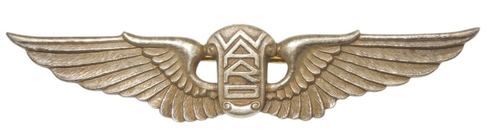 WWII Hawaiian Womens Air Raid Defense WARD Wings Pin