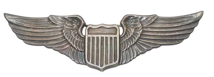 WWII US Army Air Force Sterling Juarez, Mexico Made Pilot Wings