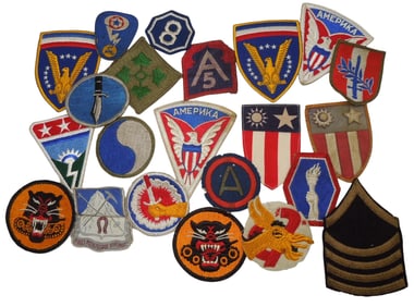 Lot US Army WWII Patches CBI Kiska Tank Destroyer Infantry Manhattan Project