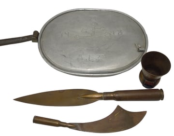 WWI - WWII US Military Trench Art 79th Division Engraved Mess Kit 1944 New Guinea Opener