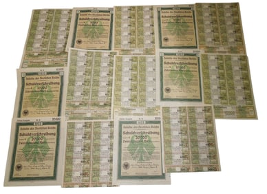 Lot of 1922 German Weimar Republic Deutsch Mark Currency Money Notes