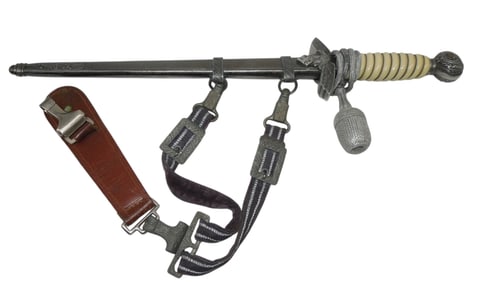 WWII German Luftwaffe Officer Dagger & Hanger Portepee