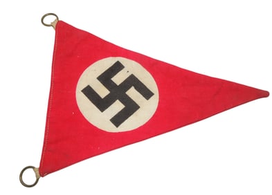 WWII German Wehrmacht NSDAP Double Sided Pennant Flag