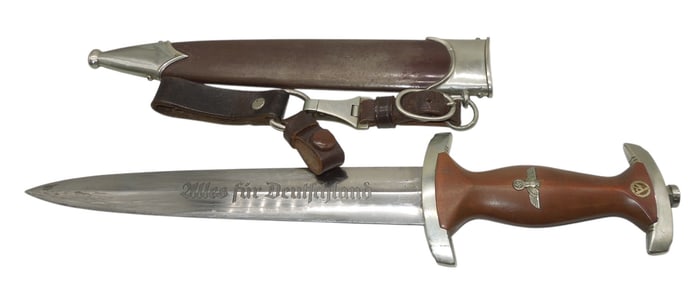 WWII German SA Military Dagger & Scabbard Christianwerk Solingen