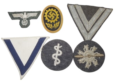 Lot WWII German Kriegsmarine Luftwaffe Wehrmacht Uniform Patches