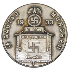 WWII German Gautag Munchen Munich 1933 Rally Pin Badge