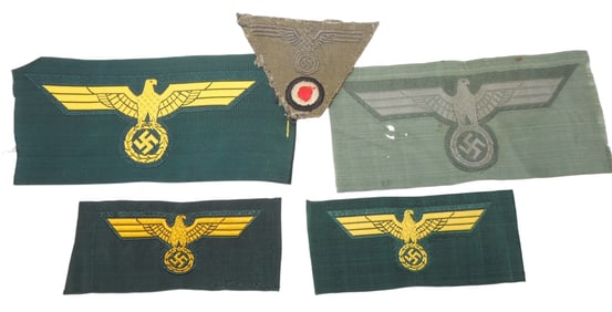Lot WWII German Kriegsmarine Army Breast & Cap Eagle Patches