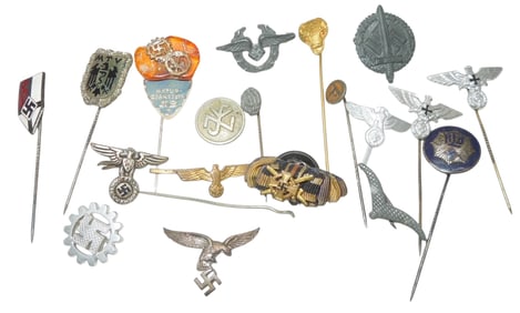 Lot WWII German Military Stick Pins Luftwaffe SA RLB